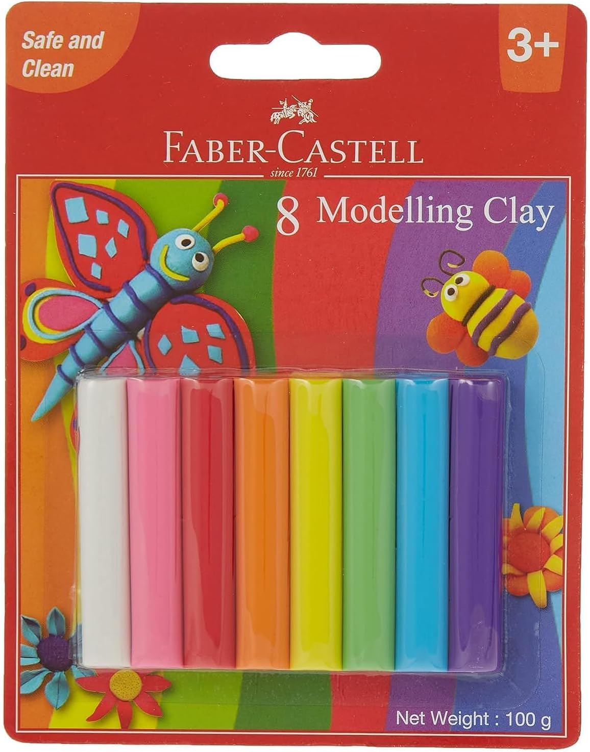 Modelling Clay 8 Colours, 100 G