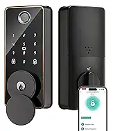 Smart Deadbolt Lock, 5-in-1 Keyless Entry Door Lock App Control, Fingerprint Electronic Touchscreen Keypad, Auto Locking, IP54 Weatherproof, Easy Install Digital Deadbolt for Front Door