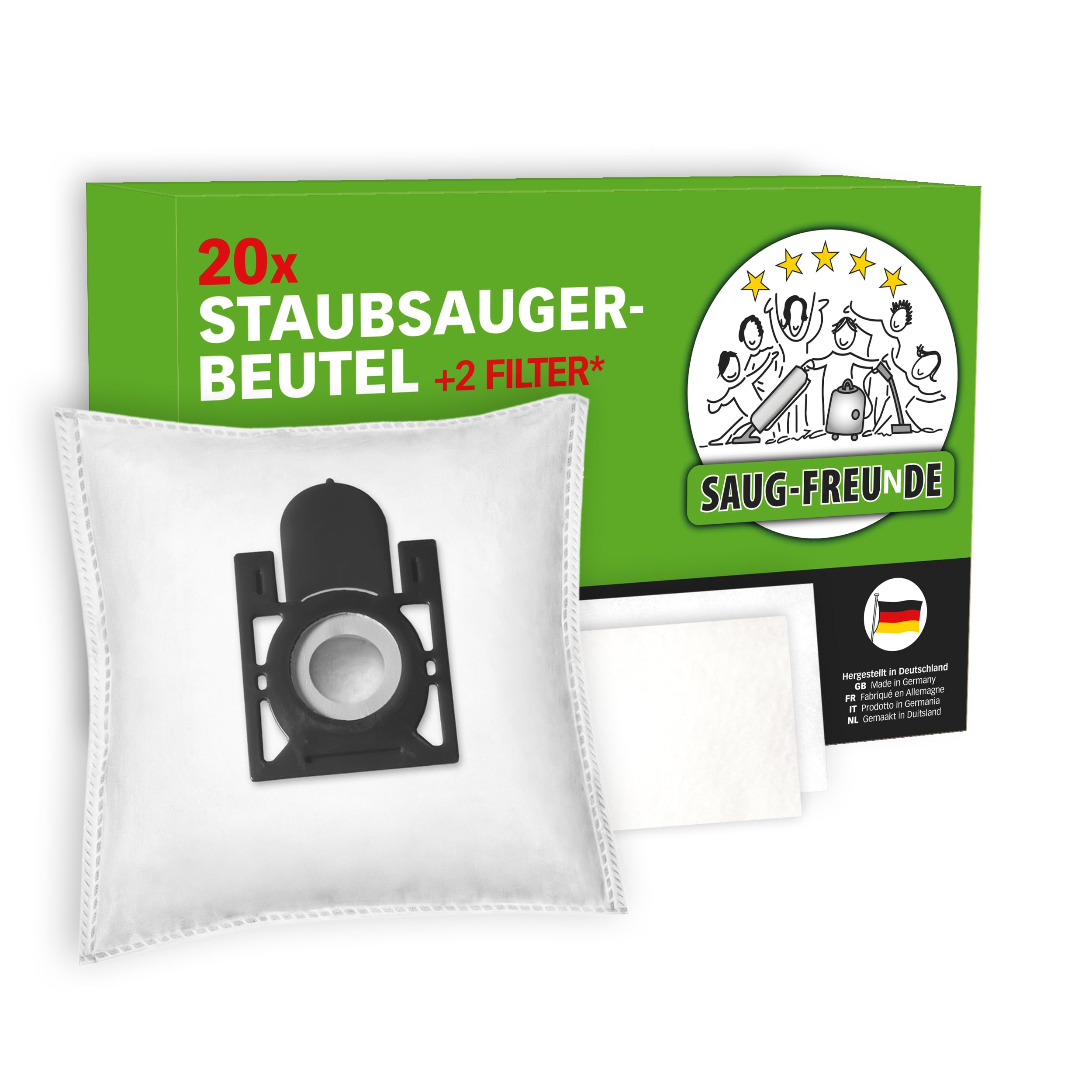 Sacs d'aspirateur pour EIO BS 05 et BS 70 BS 88 - Lot de 20 pièces compatibles EIO référence 9 14 26