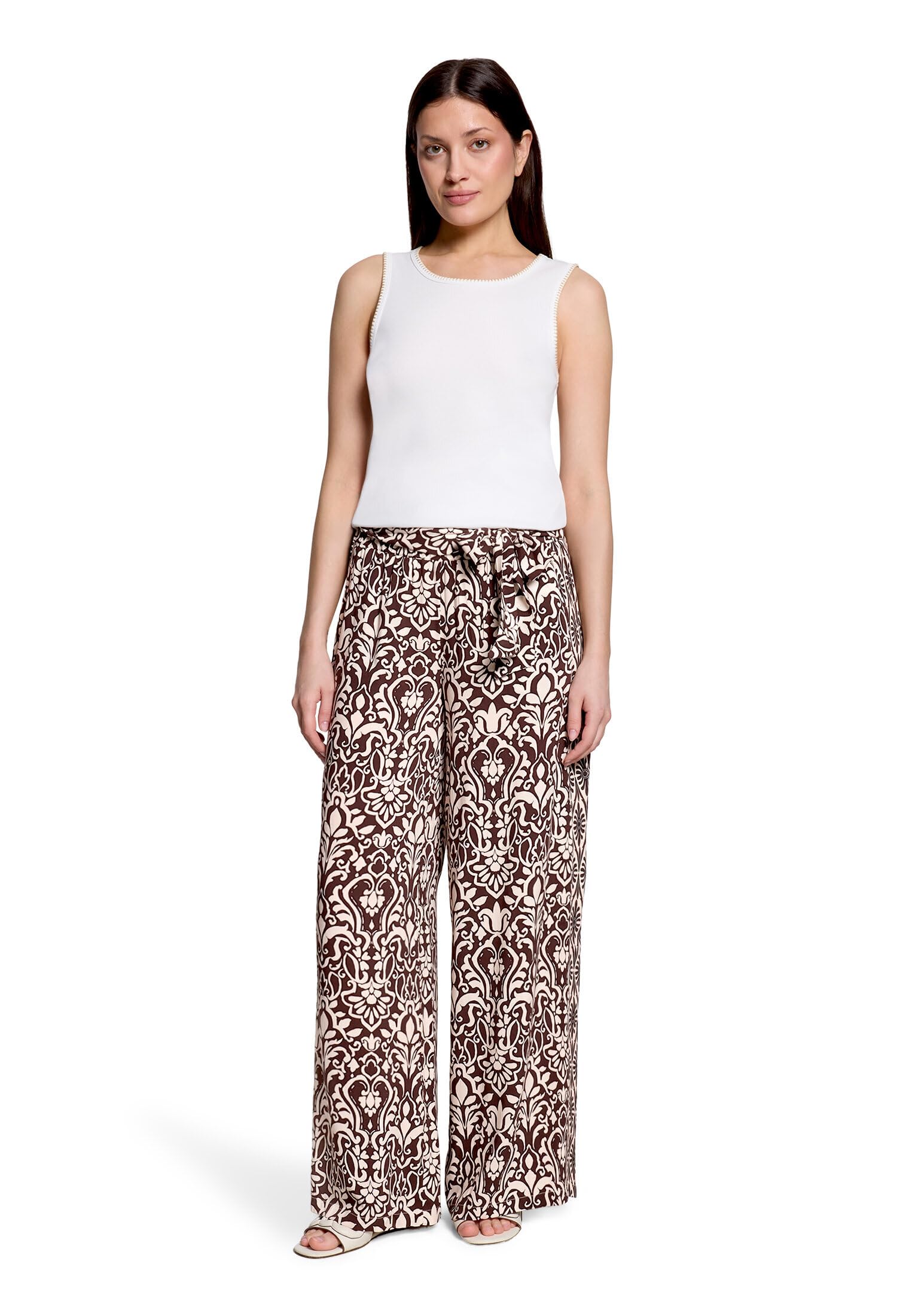 Cartoon Damen Palazzo-Hose mit Gummizug