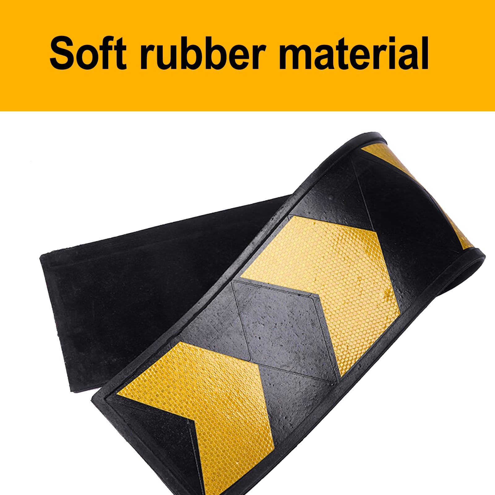 Plástico Protector Columnas Garaje, Fabricado en Material de Goma Negro y Amarillo, con Protección Reflectante, Es Protector Pared Garaje para Garajes y Aparcamientos