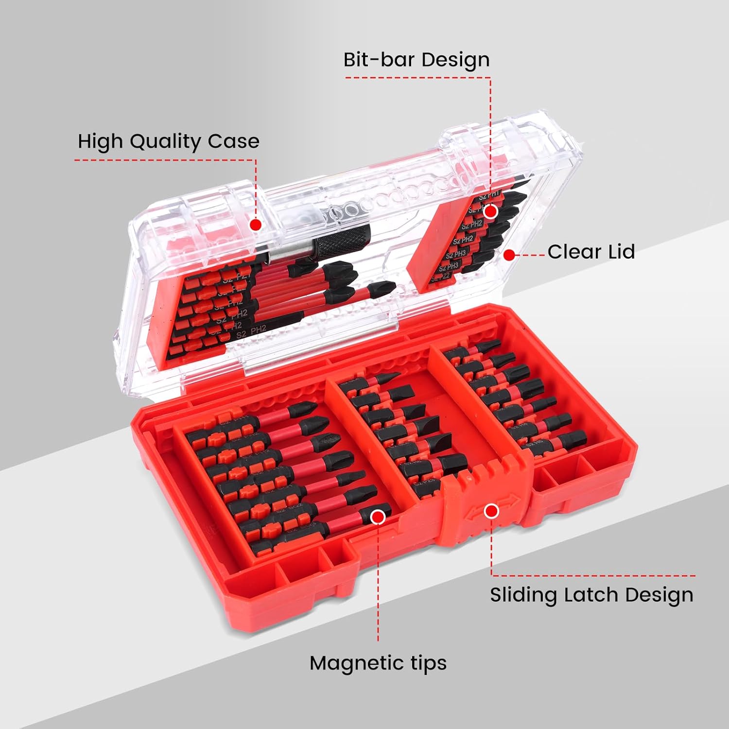35-Piece Magnetic Security Screwdriver Bit Set with Storage Case, Dual-Use for Power Drills & Manual Drivers