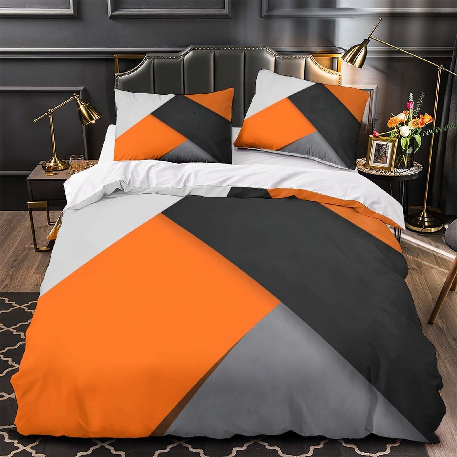 Housse de couette effet 3D respirante en microfibre résistante 200x200