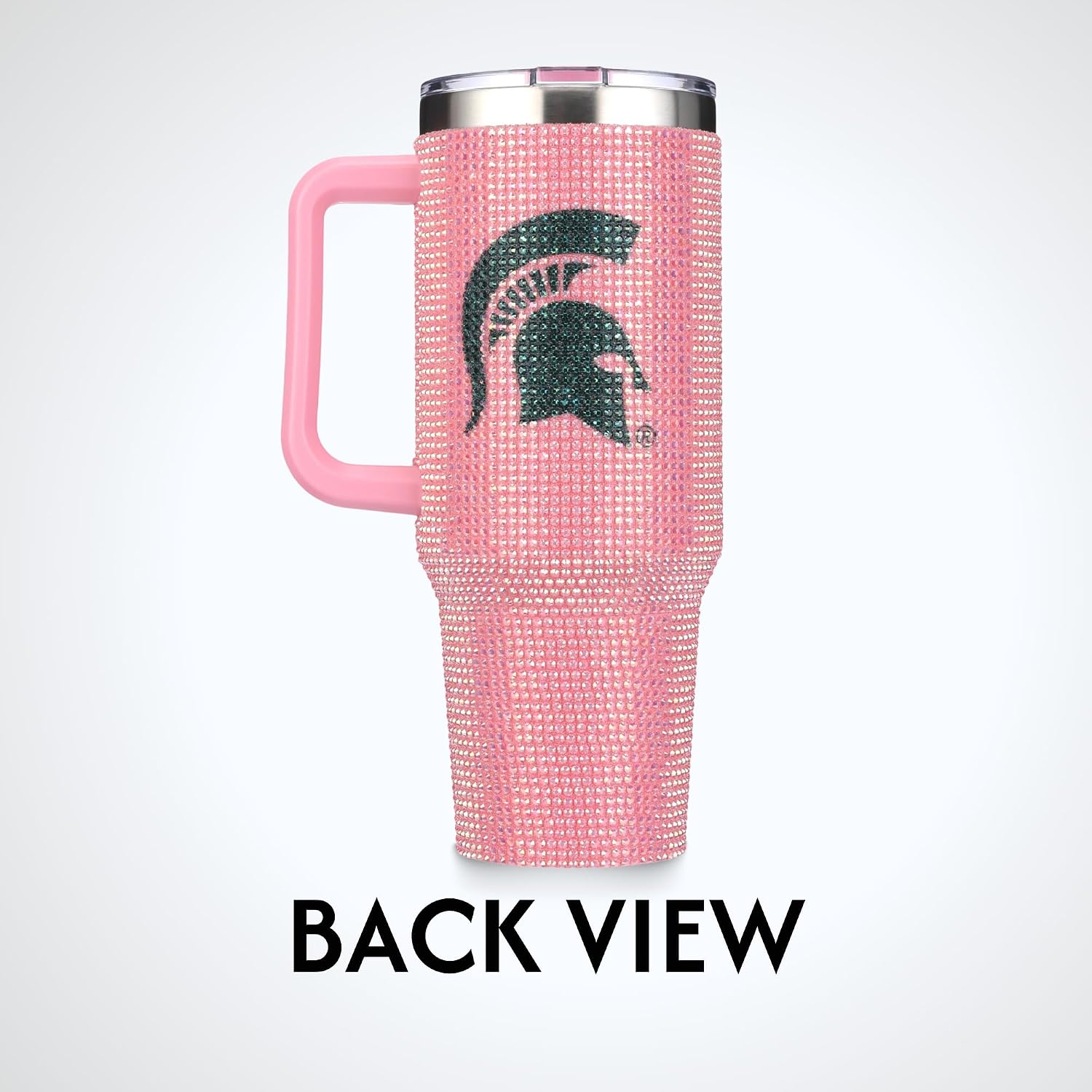 The Memory Company Officially Licensed NCAA - Michigan State University 40oz Pink Bling Game Day Tumbler