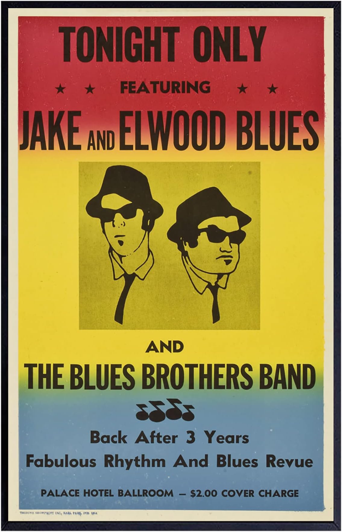 XIHOO The Blues Brothers in Concert Poster Frameless Gift 12"x 18" (30cm x 46cm)