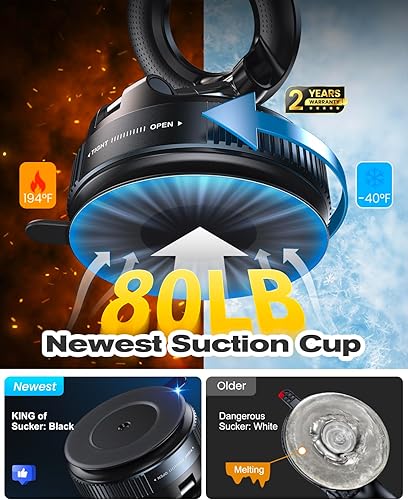 Miniatura 3 de Soporte magnético de teléfono con ventosa para Magsafe, soporte magnético ajustable de 360 para teléfono de automóvil, soporte plegable de tamaño de