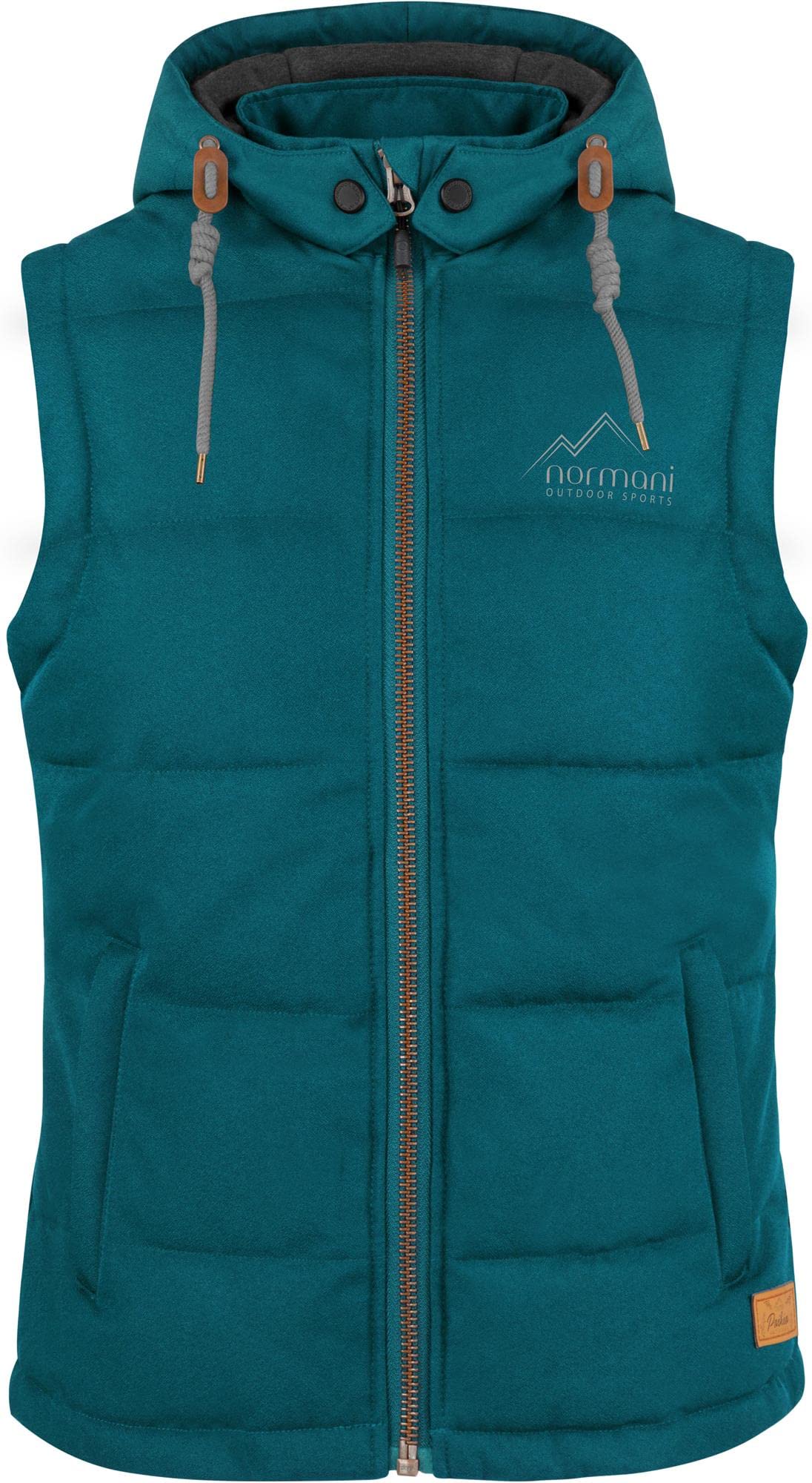 normani Damen Steppweste Winddichte Winterweste Ärmellose Outdoor Weste mit Kapuze, Stehkragen und Seitentaschen