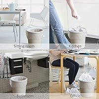 Vista 3 de Bolsas de basura pequeñas de 2.6 galones – Bolsa de basura biodegradable para cocina, bolsas de basura compostables, bolsas de basura blancas