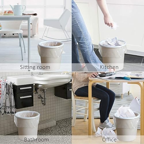 Miniatura 3 de Bolsa de basura pequeña biodegradable, bolsas de basura de 2.6 galones (15 litros), forros de cubo de basura compostable de 100 unidades para