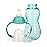 Nuby New 3 Stage Ultra Durable Tritan Grow with Me No-Spill Bottle to Cup, 10 Oz, Teal