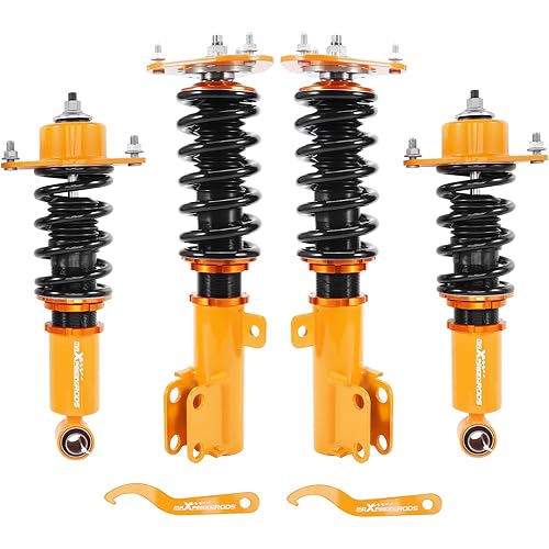 maXpeedingrods Coilover for Toyota Corolla E140 XRS 2009-2010, for Corolla E140/E160 LE 2009-2013, for Corolla E150/E170 2014-2019, for Matrix E140 LE 2009-2014, Height Adjustable Lowering Kit Gold