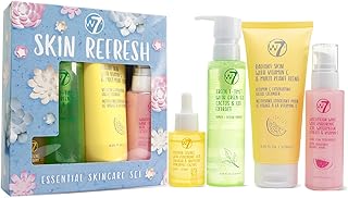 W7 Skin Refresh Skincare Set | Face Cleanser, Toner, Serum & Moisturizer | Hydrating & Glow Boosting Routine | Full Size, Long Lasting Products to Use at Home