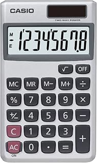 Casio SL-300SV Desktop Calculator: 8-Digit Display, Solar Powered, Portable for Home & Office Use