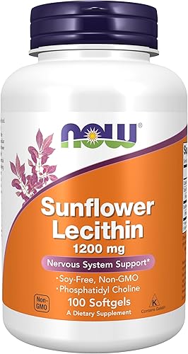 NOW FOODS Lecitina de girasol 1200 MG 100 unidades