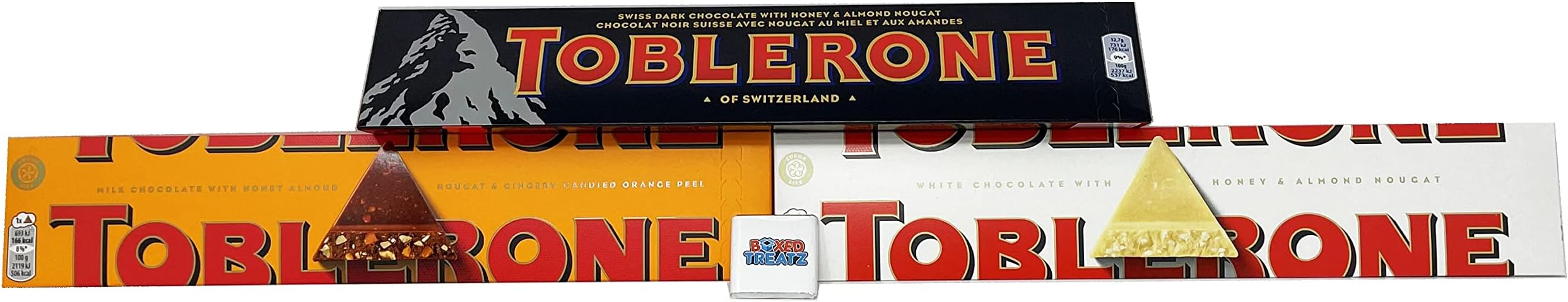 Toblerone Gift Toblerone Limited Edition Toblerone White 360G + Orange Twist 360G + Dark Chocolate 360G Chocolate Gift Set Boxed Treatz