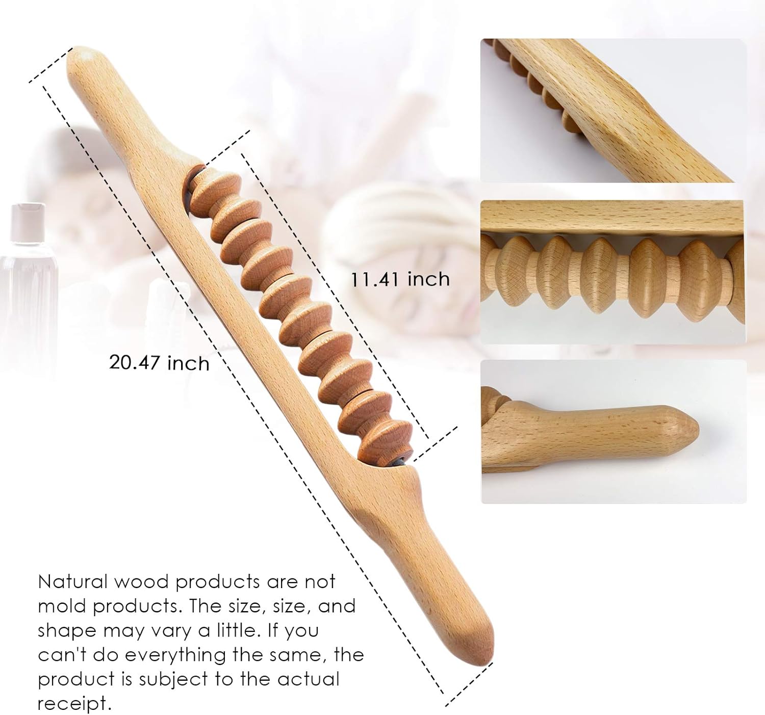 3 in 1 Wooden Therapy Massage Tools, Upgrate Body Massage Roller Stick for Relief gua sha Anti Cellulite Massage Wood Lymphatic Drainage Tool : Health & Household