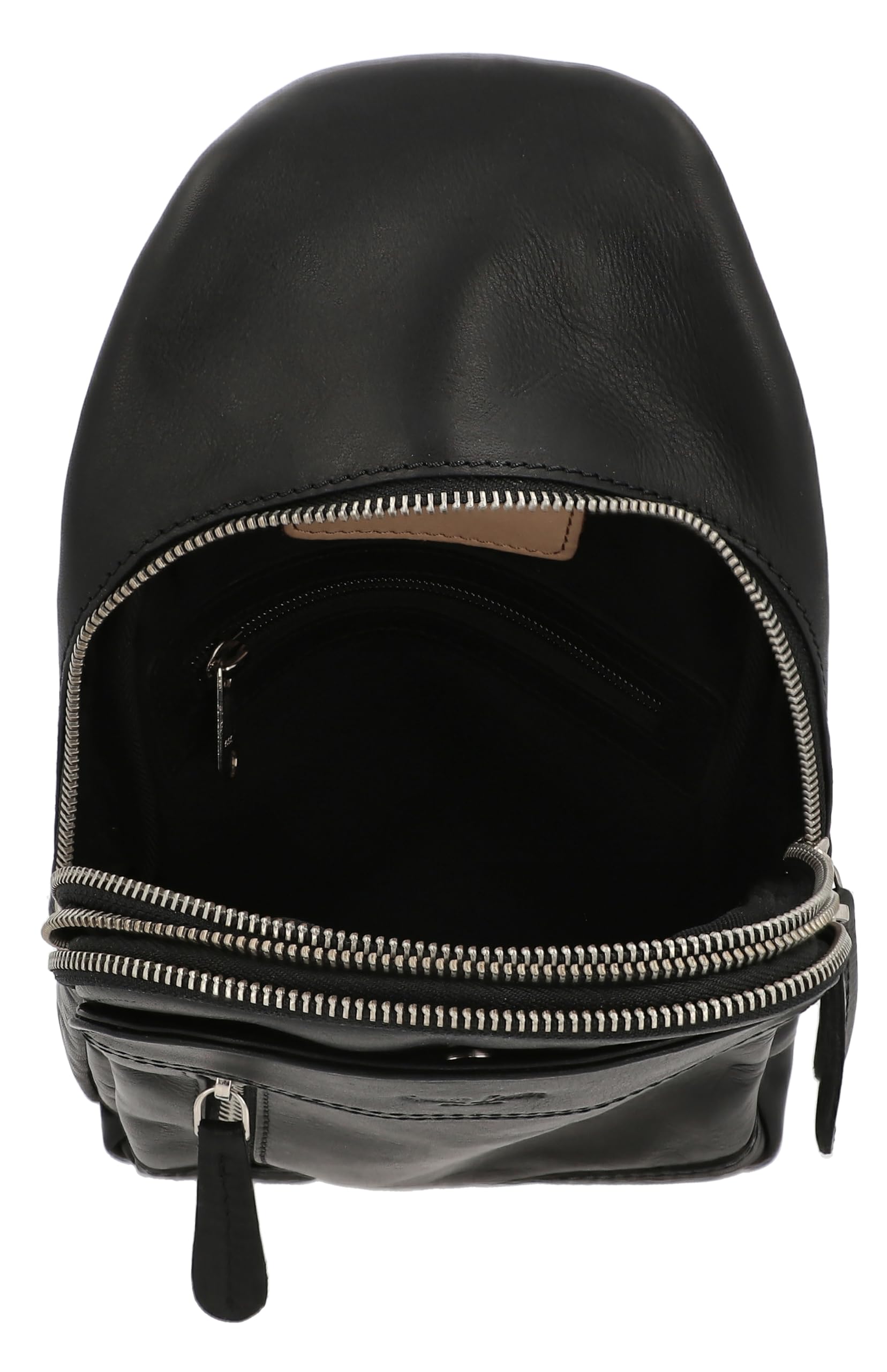 Gusti Sac en Cuir Azon Tannage végétal Sac Banane Sac ventral Sac en Cuir Slingpack Noir
