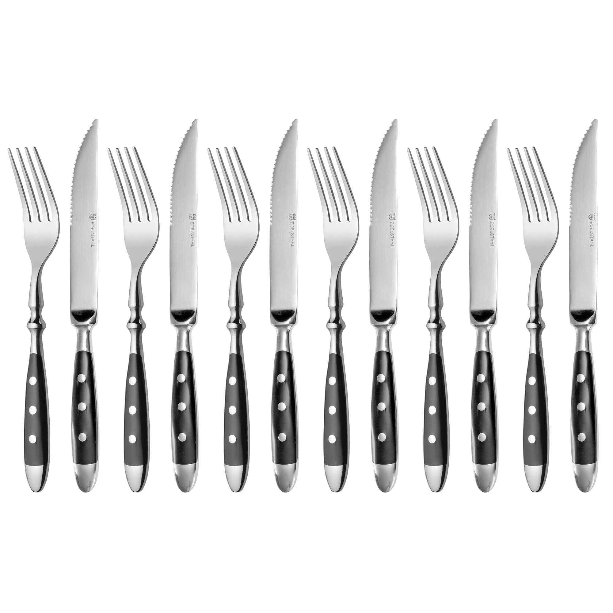 GRÄWE Kit de 12 Couverts à Steak/Pizza Nuremberg » - Forgés
