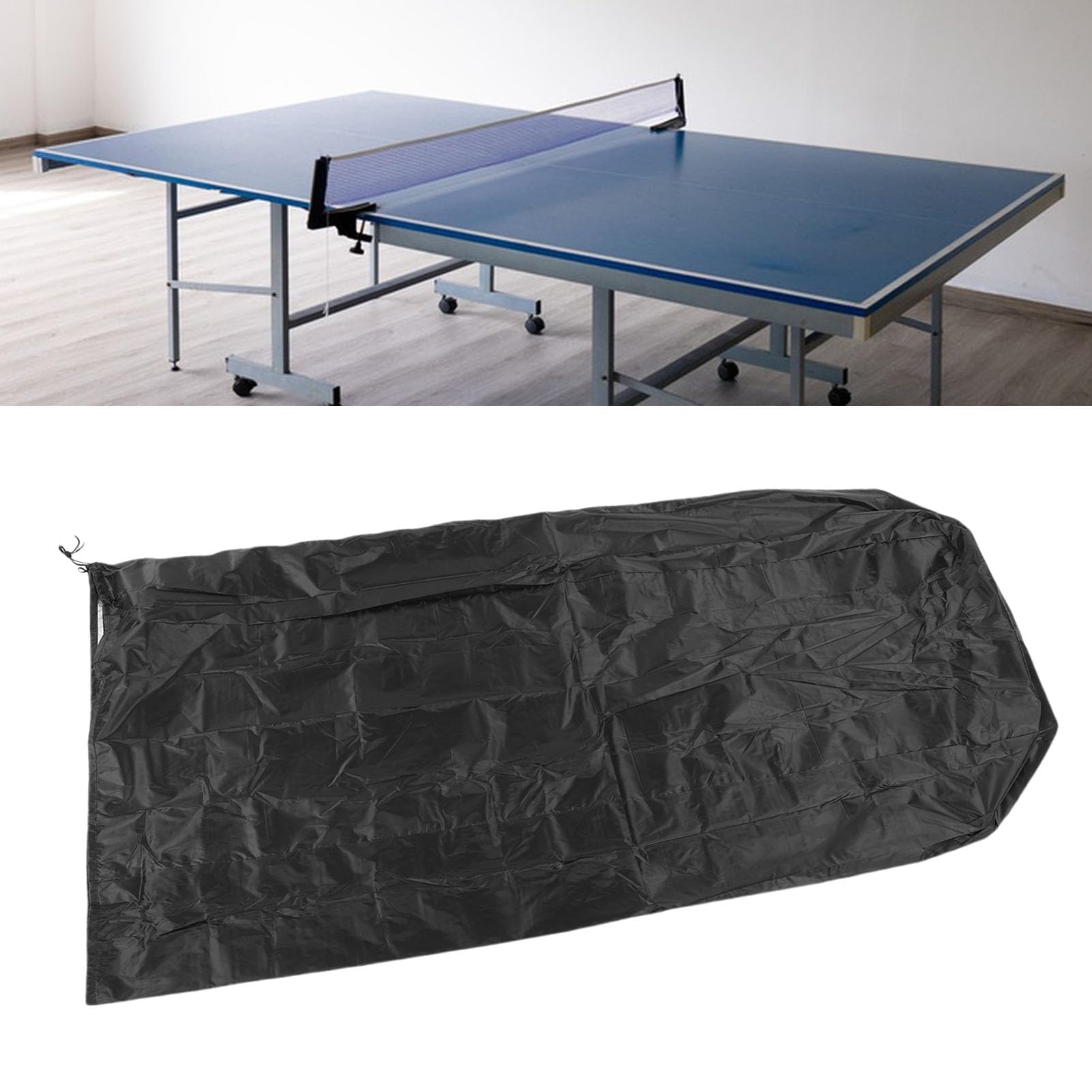 Fockety Pokrowiec na stół do -ponga, Pokrowiec na Tenis Stołowy z Tkaniny Oxford 600D na Składane Płaskie Paletki Stołowe o Wymiarach 9x5 Stóp Torba Organizacyjna, Wodoodporna, Odporna