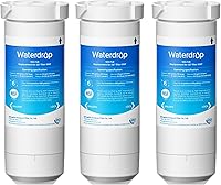 Waterdrop XWF Refrigerator Water Filter, GE XWF Replacement NSF 42/372 Certified, 3-Pack for GNE27 GFE26 GDE25 GSS25 PSE25 (No Chip)