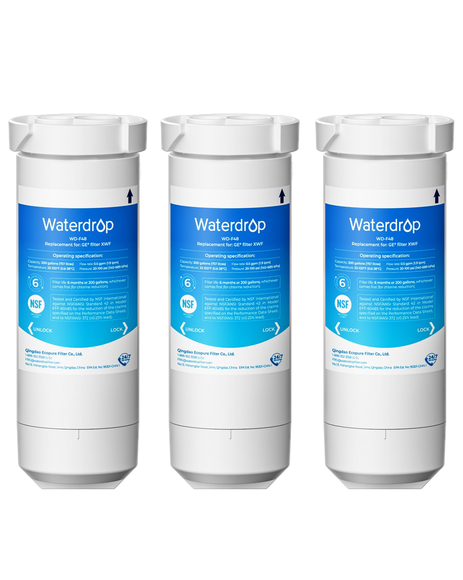 Waterdrop XWF Refrigerator Water Filter, Model WD-F48