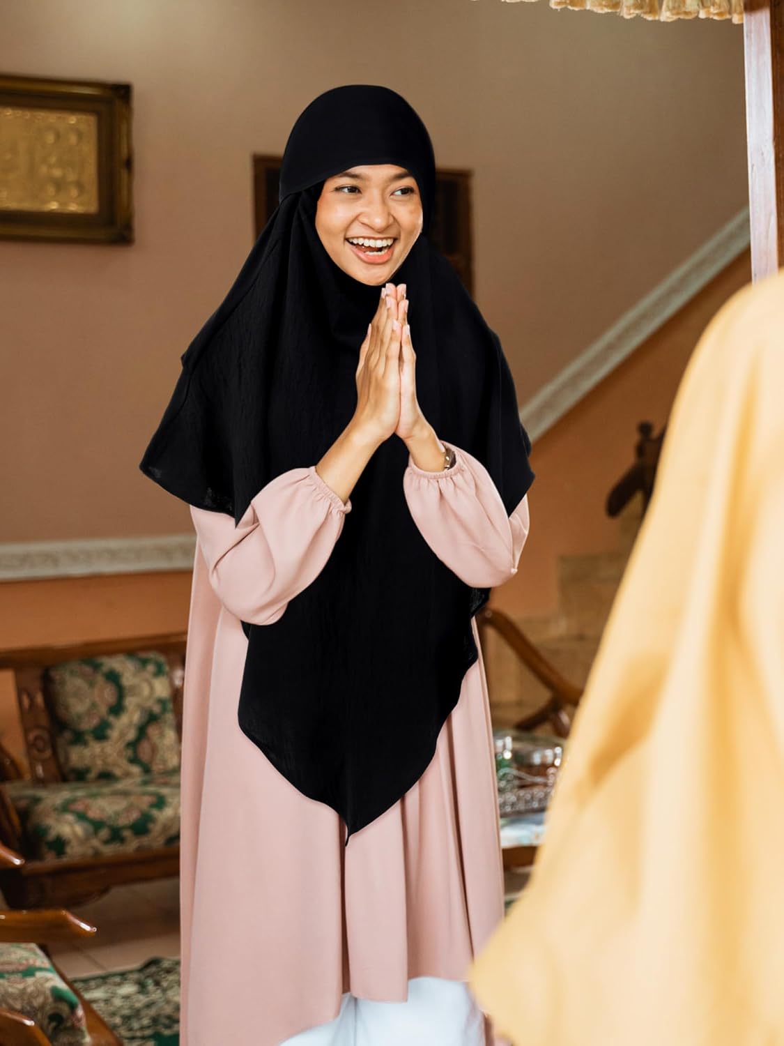 Geyoga Women's Muslim Prayer Hijab 2 Layers Islamic Hijab Cover Soft Lightweight Breathable Hijab Long Scarf - Image 7