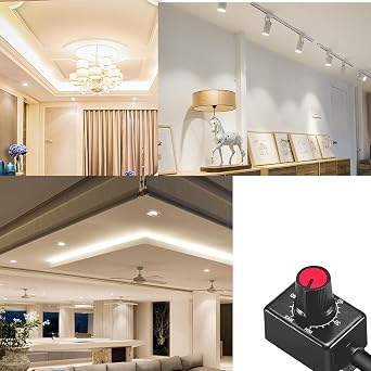 1 x DC 0/1-10V LED Dimmer Mini Controller Rotary Switch PWM Dimming with Button Cap for 0/1-10V Dimmable LED Driver to Control Interior Lighting Growth Lamp