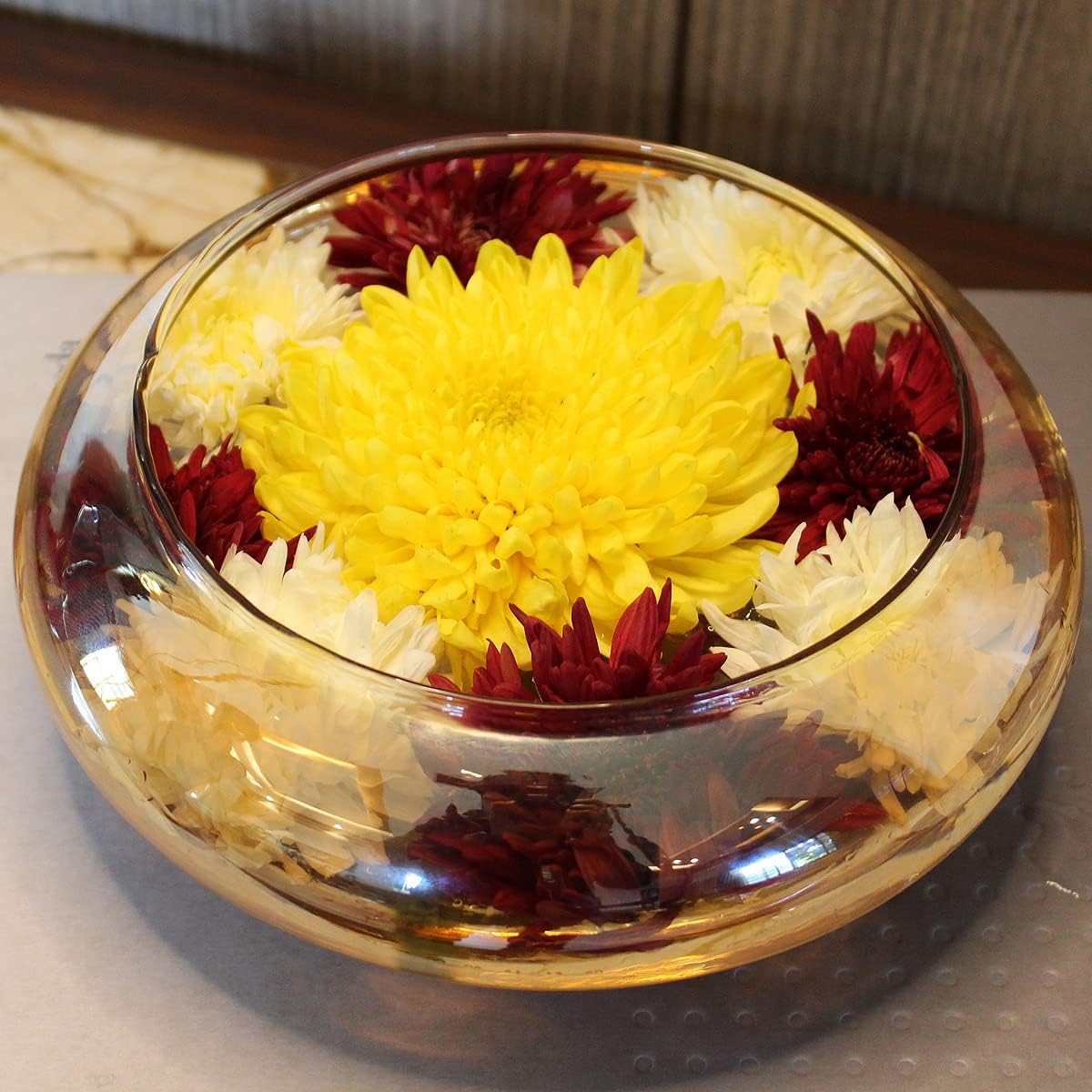 VRCT Urli Glass Crystal Bowl for Floating Flowers and T-Light Candles Home, Office and Table Décor Decoration (B0DGGVL4L9) Amazon Price History, Amazon Price Tracker