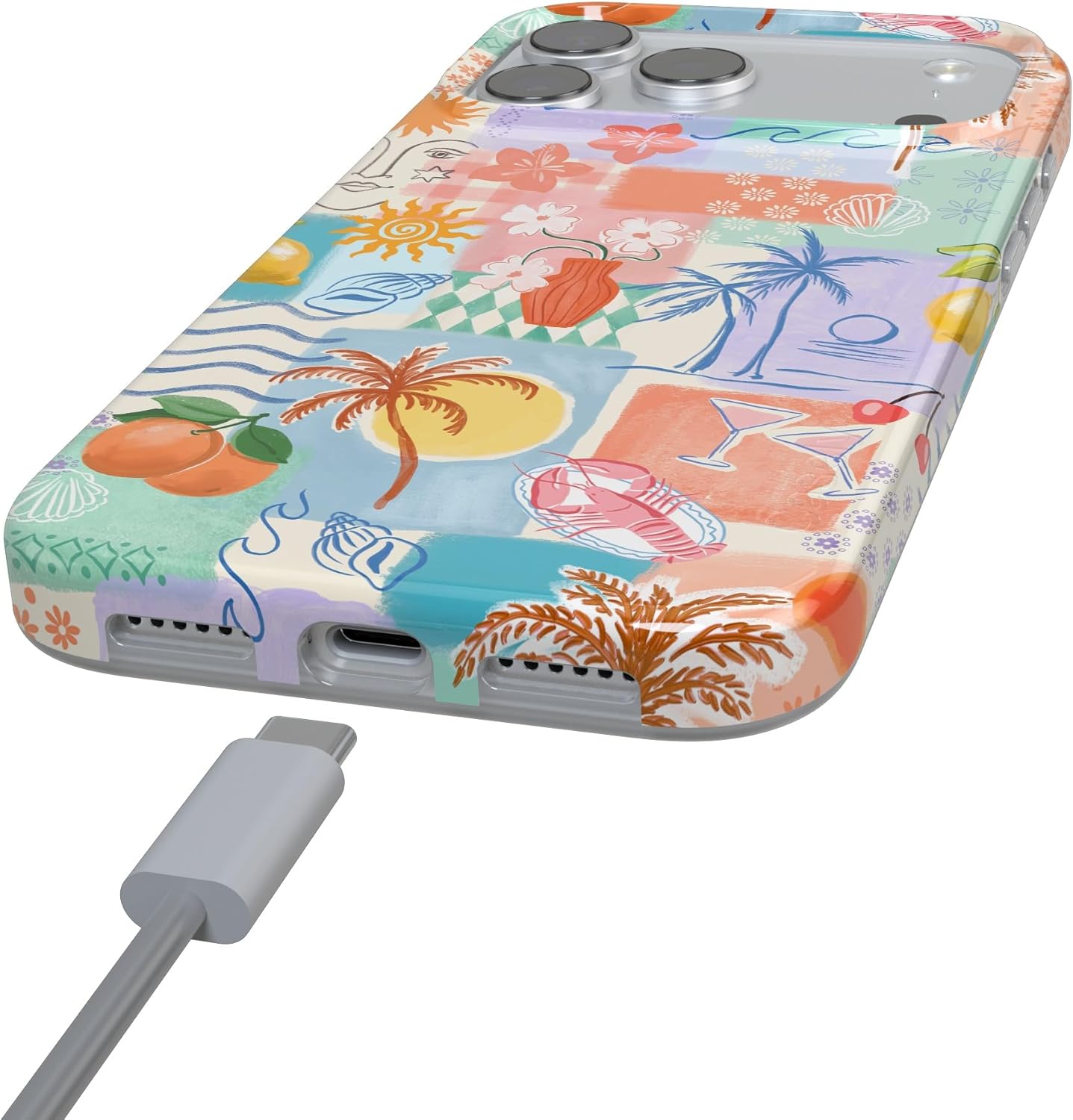 Casely iPhone 17 Pro Max Case | Tropical Heat | Beachy Collage | Compatible with MagSafe | Classic Ultra Slim Design