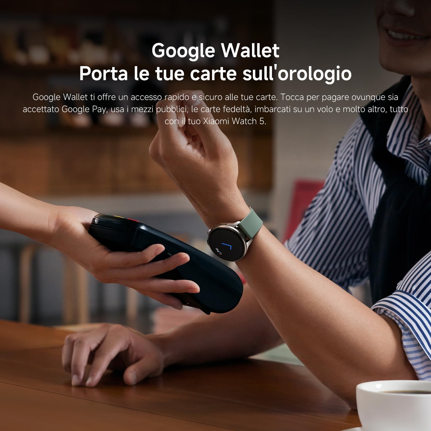XIAOMI Watch 5 Smartwatch 47mm, Google Wear OS, AI, Batteria 6gg, Nero | Display Zaffiro 1,54'', 78% rapporto schermo, tracker fitness GPS, controllo salute 60s, 150+ sport, controllo gesti