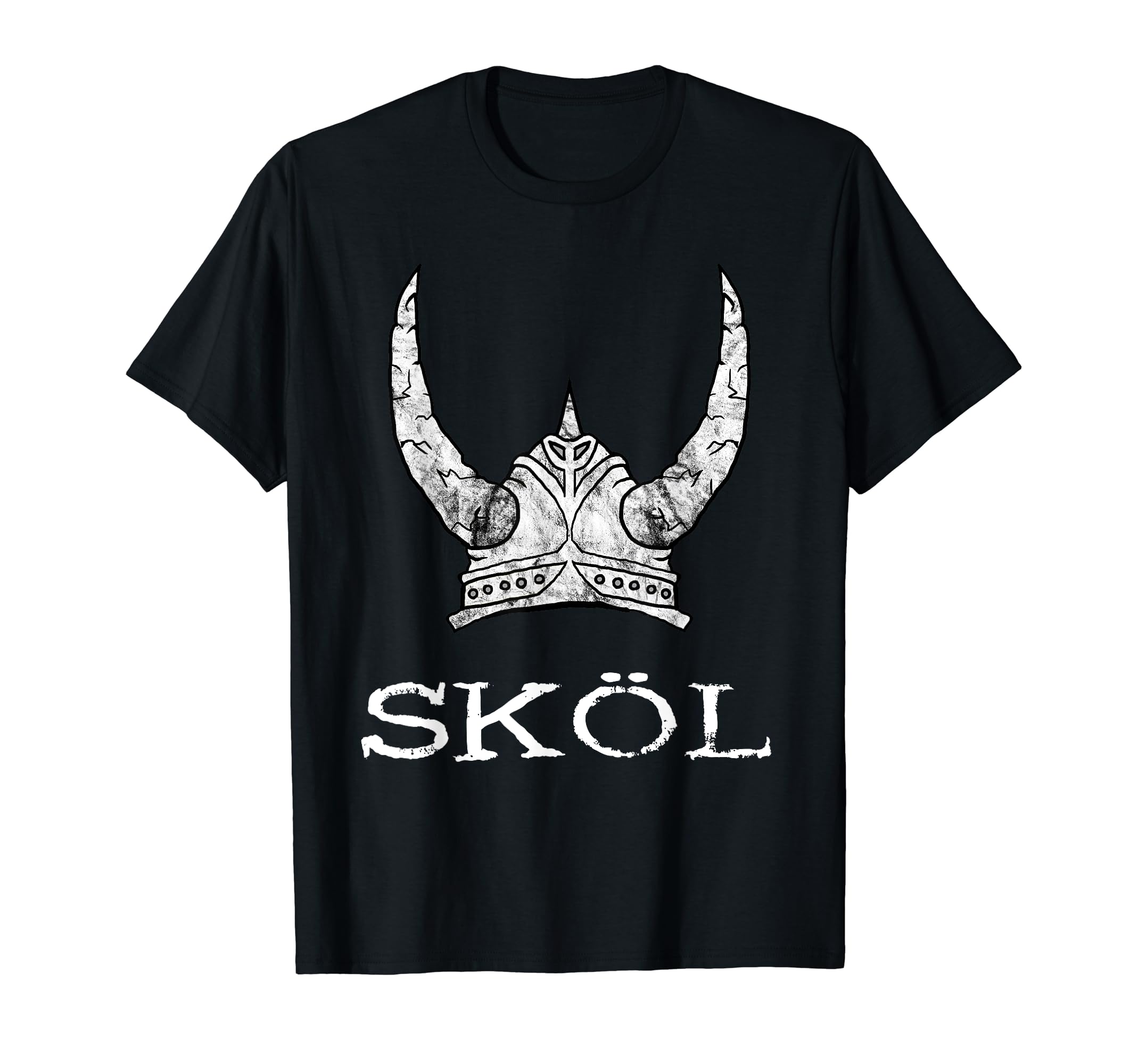 Söll Viking Helmet Nordmann Warrior Nordic Mythology T-Shirt, Black
