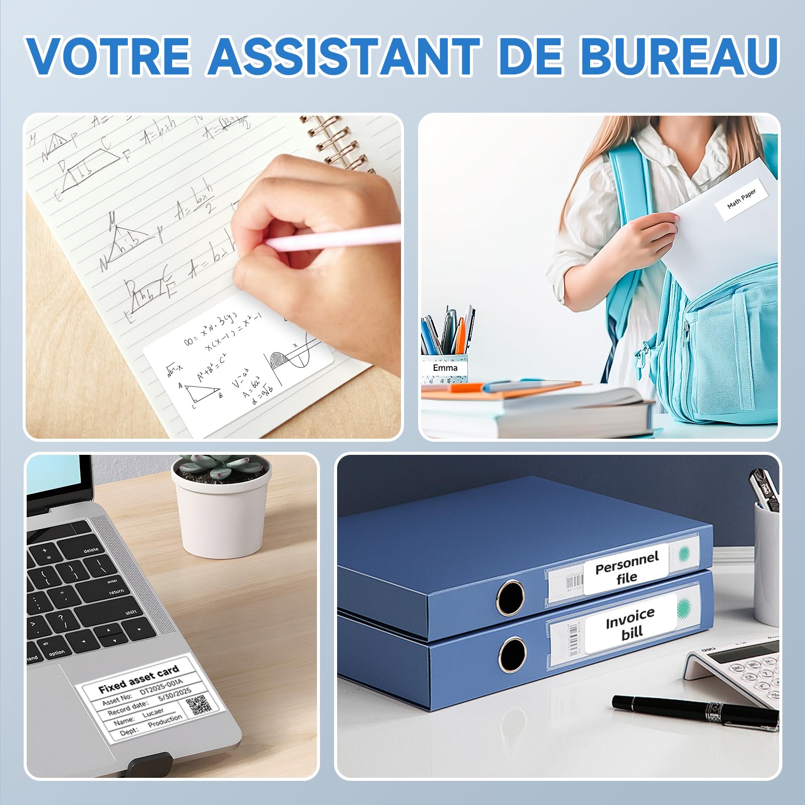 Etichettatrice nastro P1 Stampante termica da 2 pollici Stampante per etichette di spedizione Bluetooth portatile Creatore di adesivi Etichettatrice Uso domestico, ufficio, scuola
