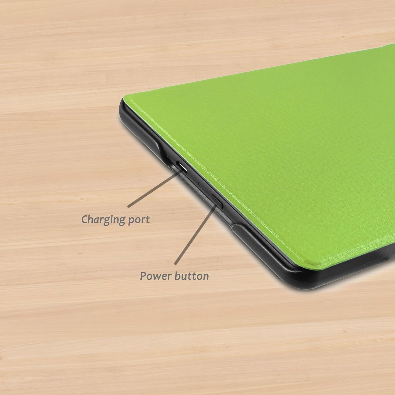 Infiland 2016 All-New Kindle 6" E-Reader Glare-Free case,The Thinnest and Lightest PU Leather Smart Case Cover with Auto Wake/Sleep for All-New Kindle 2016 Release 8th Generation Only,Green