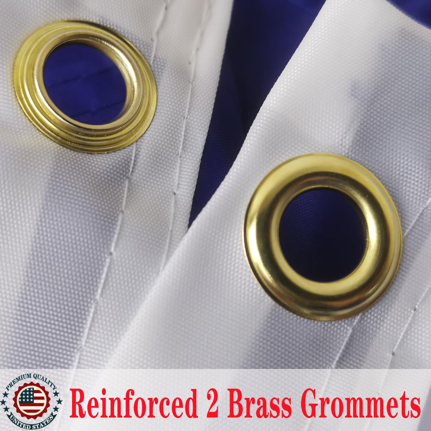 Navy Emblem Flag 3X5 Outdoor Double Sided- 3 Ply Heavy Duty Polyester Navy Military US Flag With 2 Brass Grommets, Vivid Color And Fade Proof, UV Proof