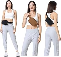 Vista 128 de Riñonera cruzada para mujeres y hombres, bolsa para cinturón para senderismo con correa ajustable, riñonera para correr, entrenamiento, deportes