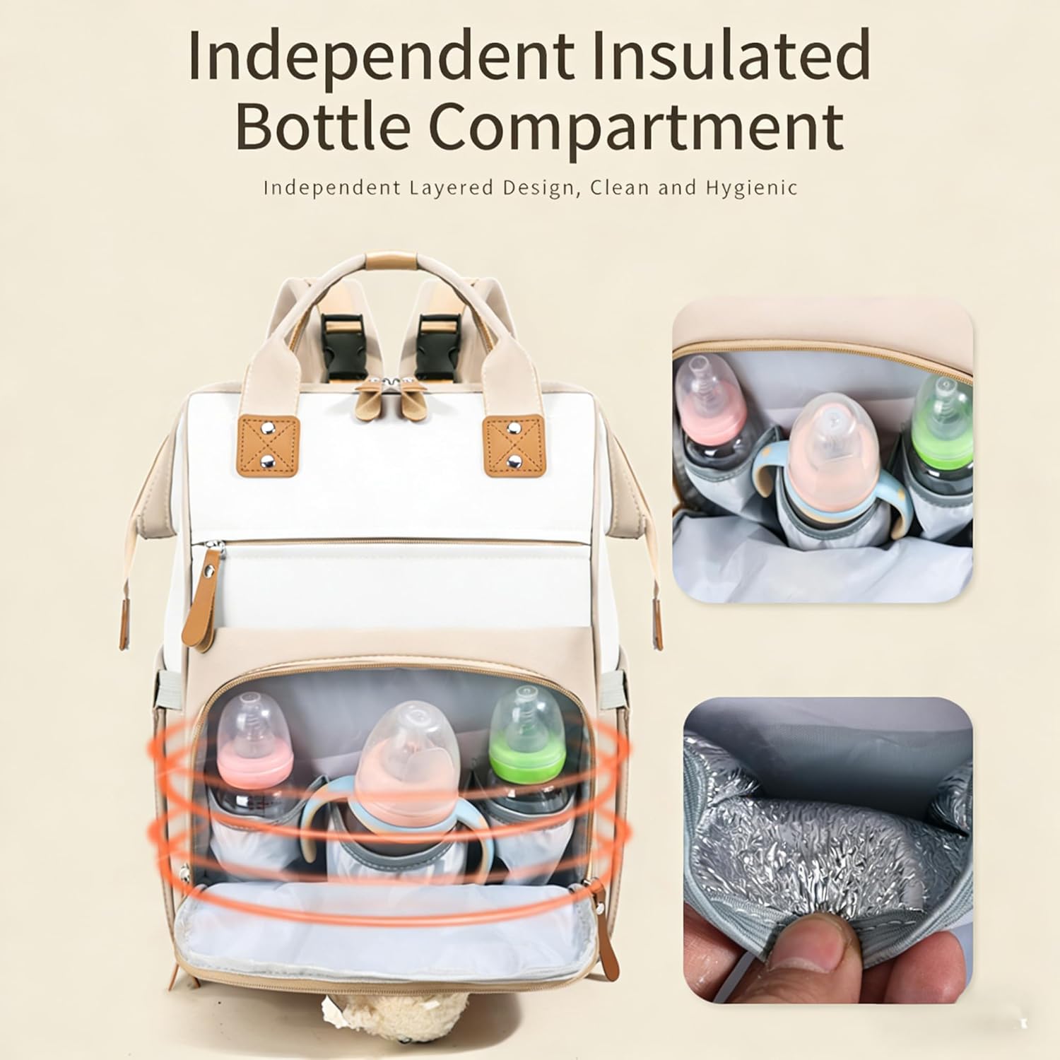 Stylish Baby Diaper Bag Backpack - Large Bag for Boys & Girls Waterproof Diaper Backpack Travel Diaper Bag & Stroller Straps | Baby Registry & Shower Gifts Newborn Essentials Must-Haves