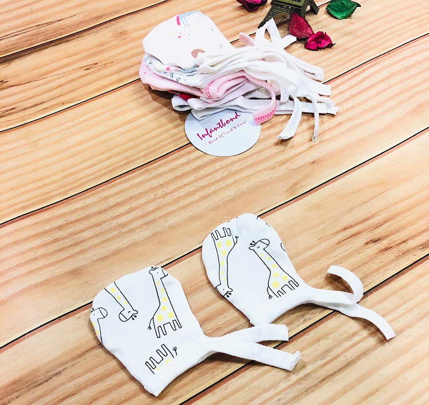 Infantbond Baby Cotton Mittens Set(6-9 Months)(Pack of 6 Sets) - Image 2 thumbnail