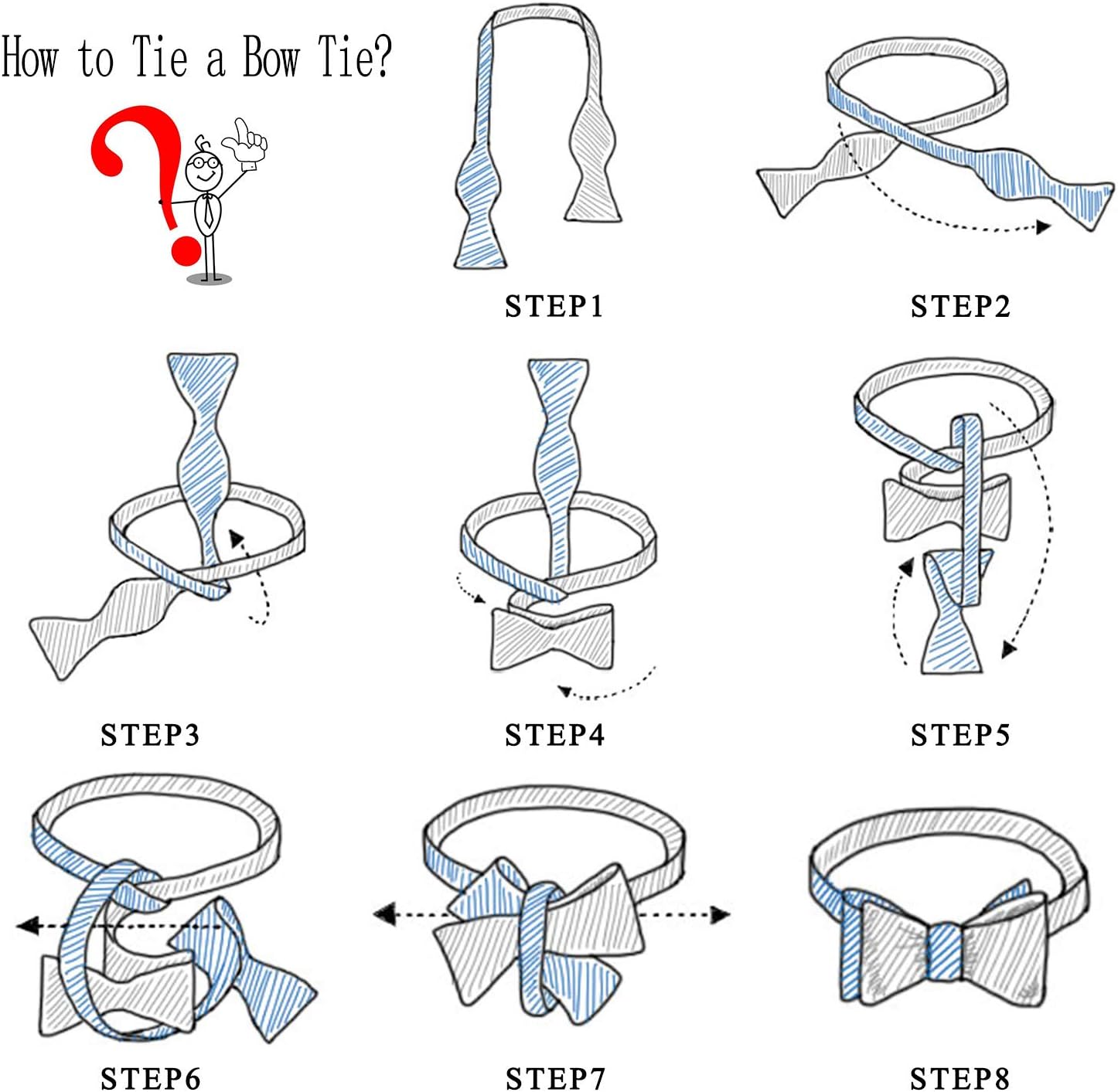 HISDERN Bow Ties for Men Polka Dot Selftie Bowtie and Pocket Square Classic Business Tuxedo Wedding Bowties Handkerchief - Image 7