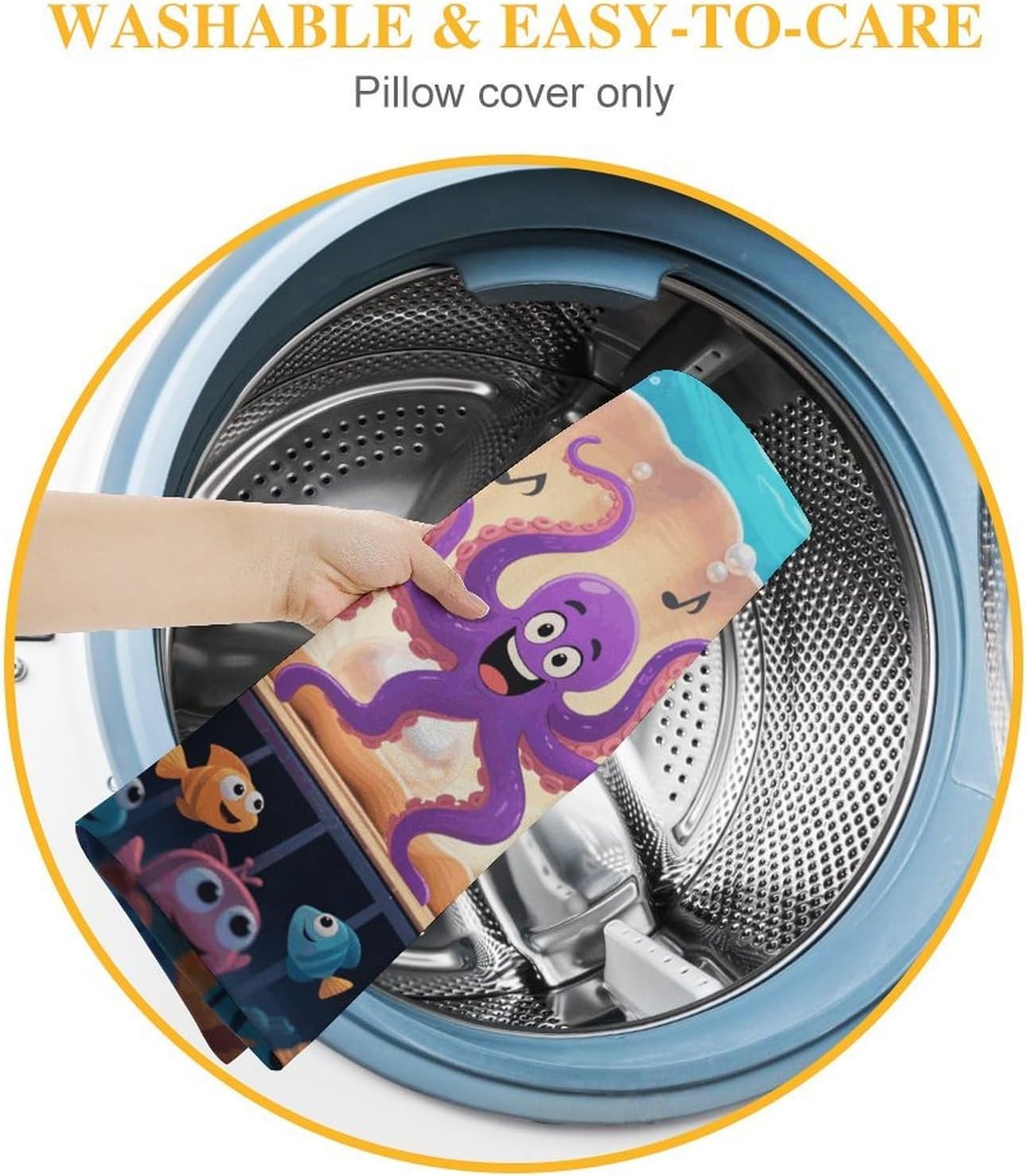 Octopus Cartoon Plush Cushion Cover