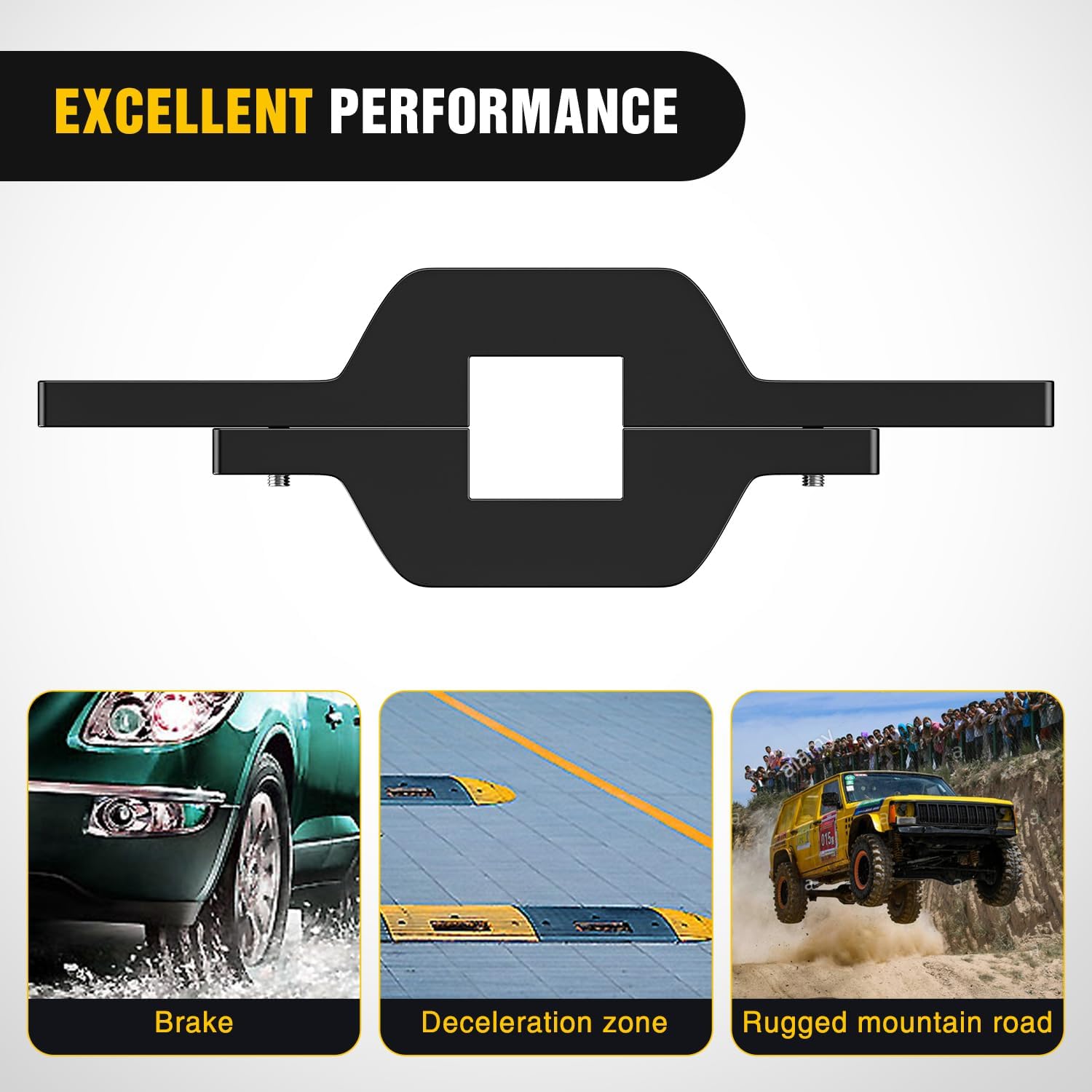 Nilight 1-1/4 inch Towing Hitch Receiver Mount Bracket for Truck Trailer RV SUV Pick Up fit Dual LED Work Light Reverse Rear Back Up Off Road Lights(Towing Hitch Receiver Mount Bracket) Without Light