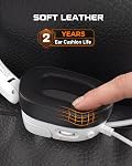 NUBWO HG04L Gaming Headset for PS5/PS4, Xbox Series X|S/Xbox One, Switch – 250g Lightweight, Clear Unidirectional Mic, Soft Memory Earmuffs, 3.5mm Jack for Gaming & Work