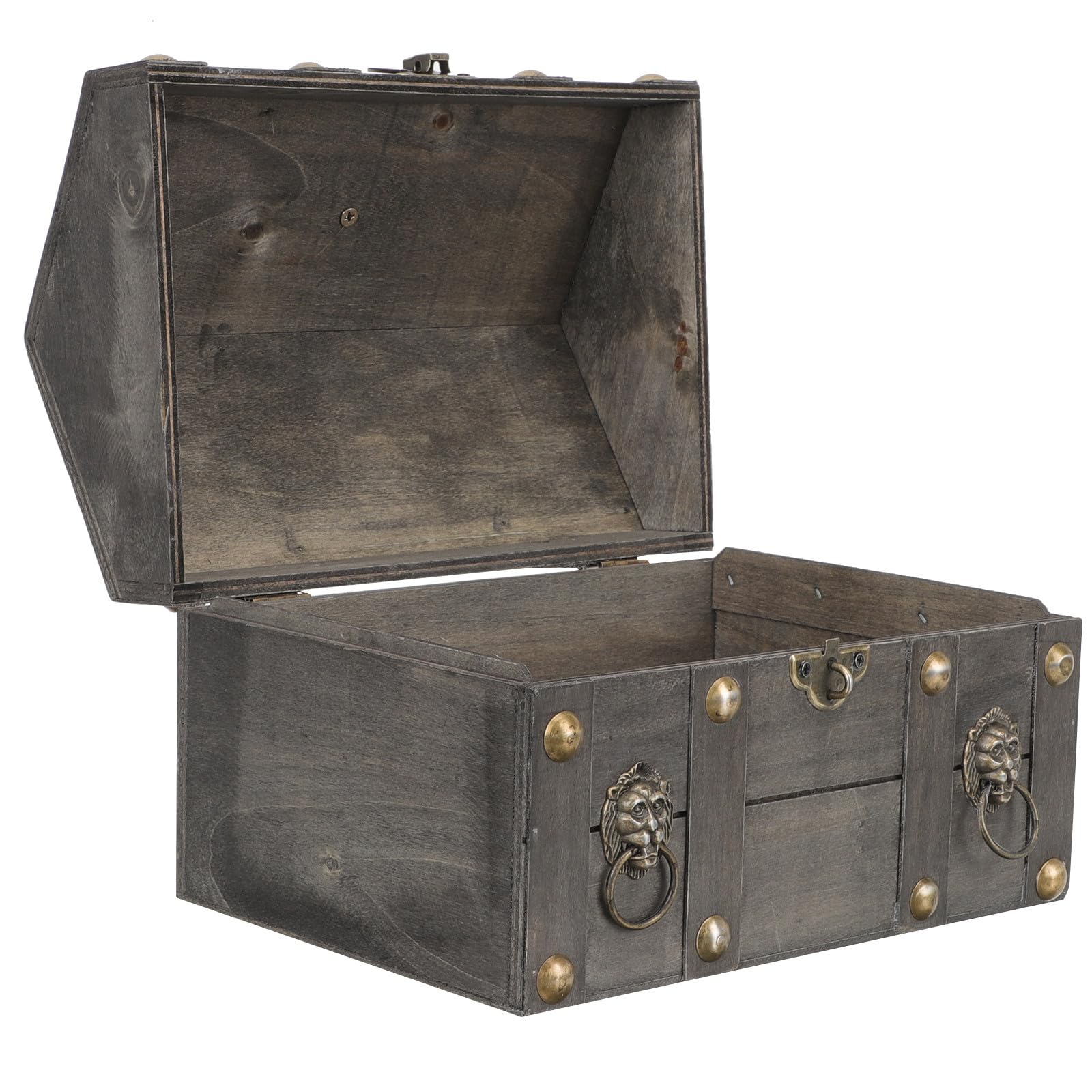 Holz Vintage Aufbewahrungsbox mit Schloss für Schmuck und Bernstein