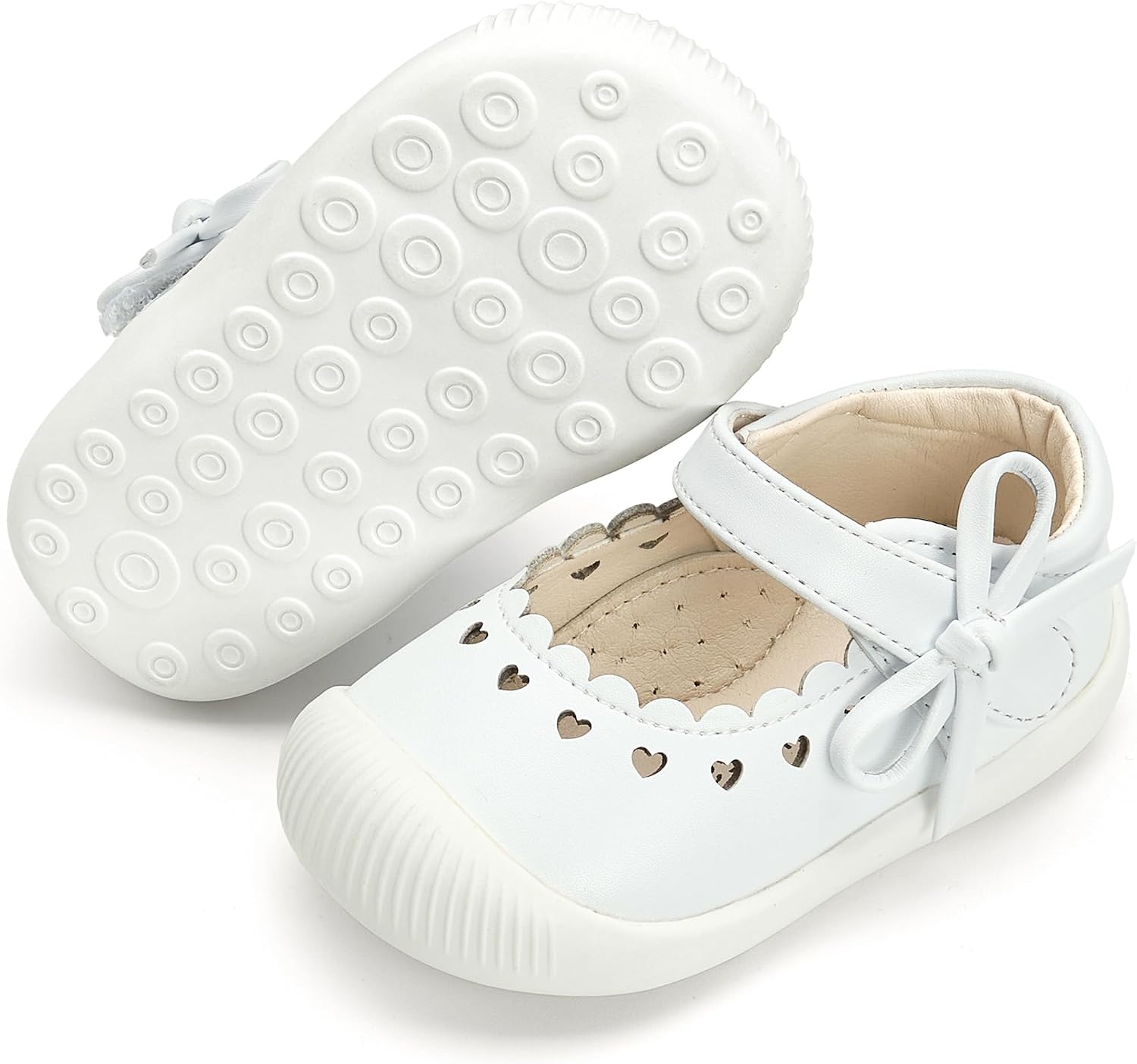 Felix & Flora Soft Sole Baby Dress Shoes - Infant Baby Walking Shoes Moccasinss Rubber Sole Crib Shoes