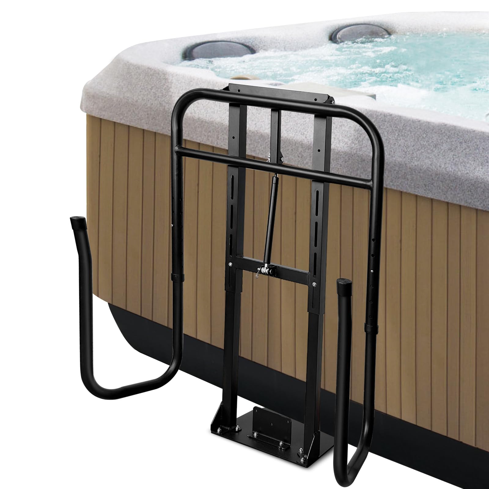 TOCRETOARE Hot Tub Cover Lift, Spa Cover Lifts Heavy Duty Cover Hydraulic Lifter Universal Assist Hot Tub Cover Lifter Removal System Reinforced Brackets Easy Assemble Fits Various Spas & Hot Tubs