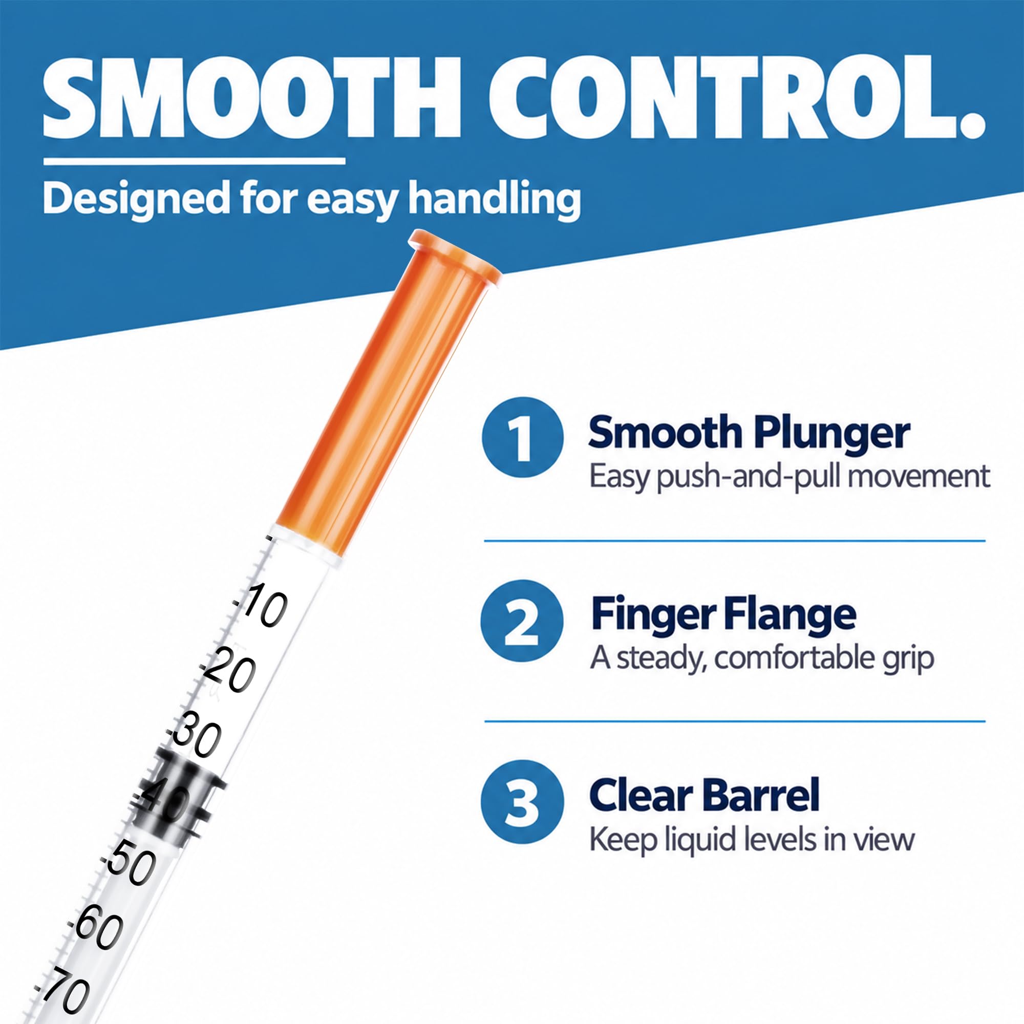 29G 1cc 1/2" Syringe with Needle - Disposable Individual Package-100 Pack — Amazon image 4