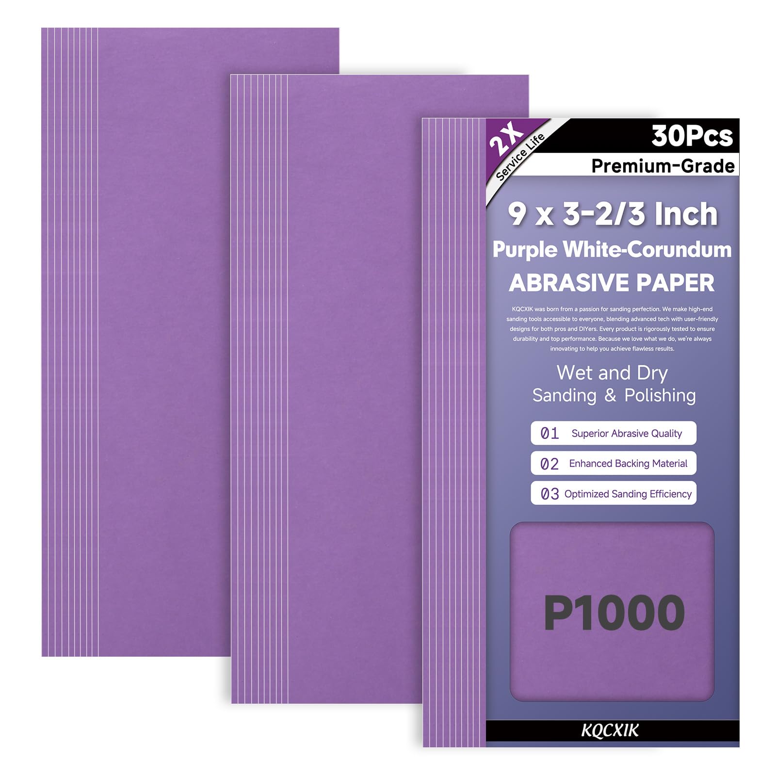 Premium Sandpaper Assortment - 80 to 2000 Grit -30