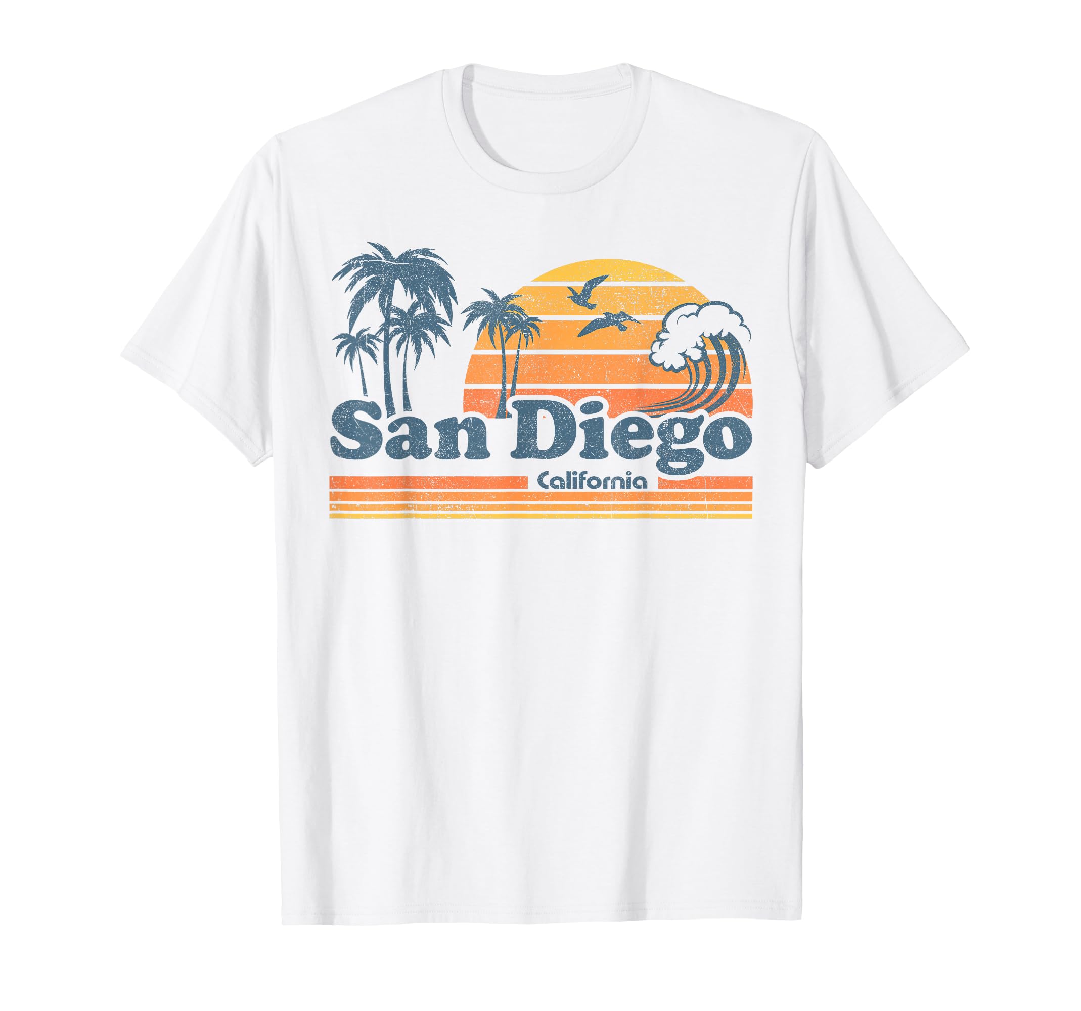 San Diego California Beach Vacation Cute Vintage Cali Retro T-Shirt