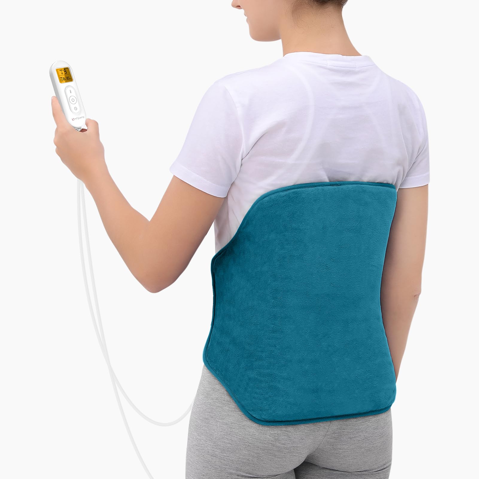 Comfytemp Grande Manta Electrica Lumbar, 9 Niveles de Temperatura, 11 Temporizadores, 39x61 cm Almohadilla Electrica para Espalda y Abdomen, Lavable, san Valentin Regalo (Tamaño Máximo : 120 cm)