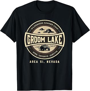 Groom Lake Summer Wilderness Camp - Funny Area 51 Alien UFO T-Shirt