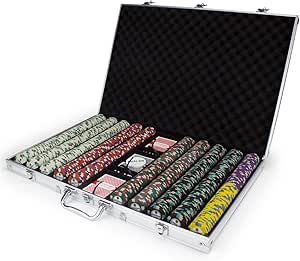 Poker Chips With Denominations Pack Of 50 Monaco Club Poker Chips, Heavyweight 13.5-gram Clay Composite (2 L Chip Carrier Poker Chips With Denominations Pack Of 50 Monaco Club Poker Chips, Heavyweight 13.5-gram Clay Composite (2 L Chip Carrier